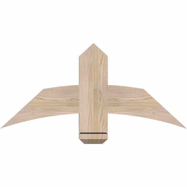 Ekena Millwork Bellingham Smooth Timber Gable Bracket, Douglas Fir, 36"W x 16"H x 3 1/2"D x 5 1/2"F, 11/12 Pitch GBW036X16X0406BEL00SDF - main